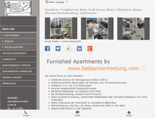 Tablet Screenshot of bettenvermietung.com